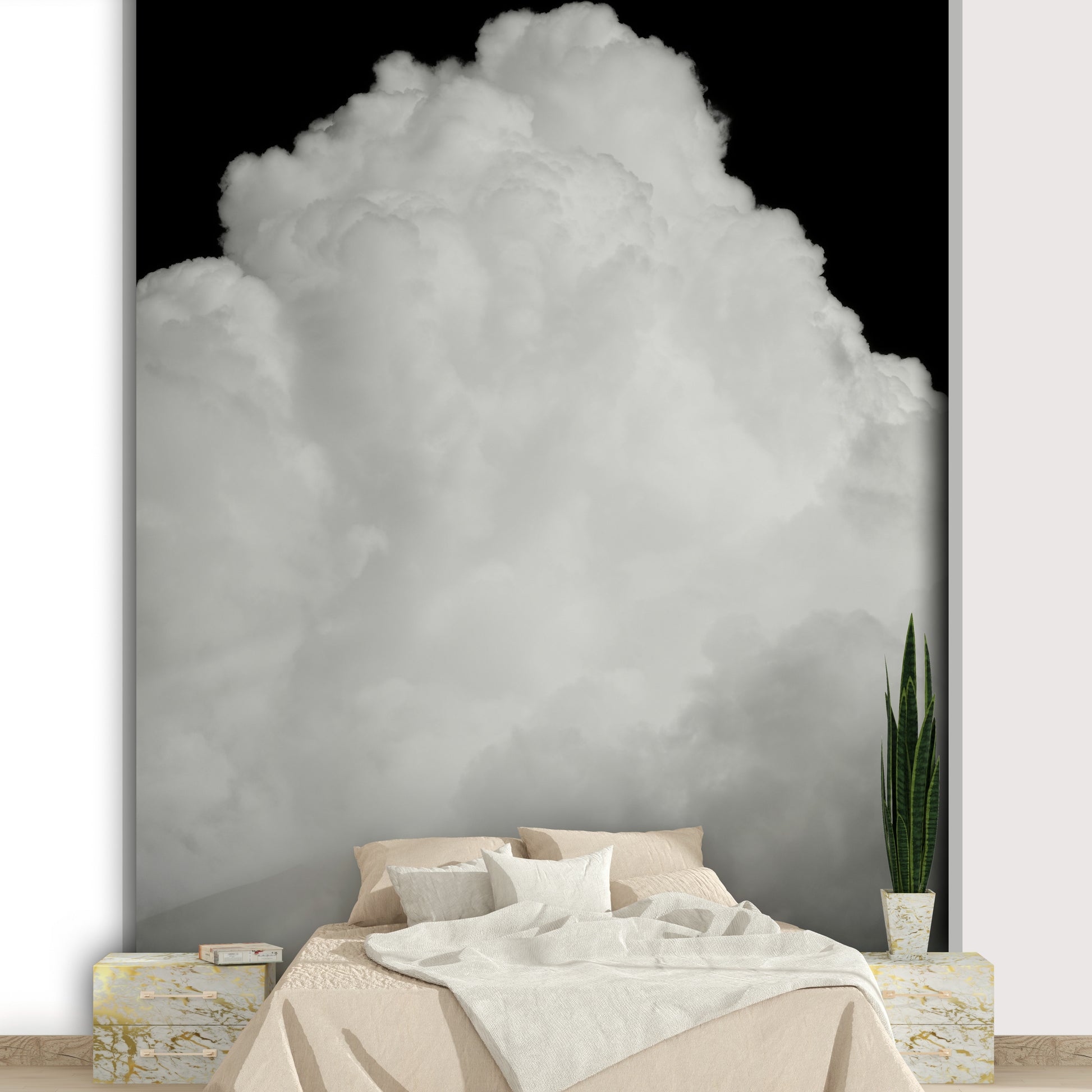 A classic black cloud wallpaper for walls.



