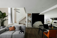 A beautiful dark cloudscape wallpaper mural for a modern home.

