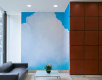 A tranquil white cloud wall mural for your decor.

