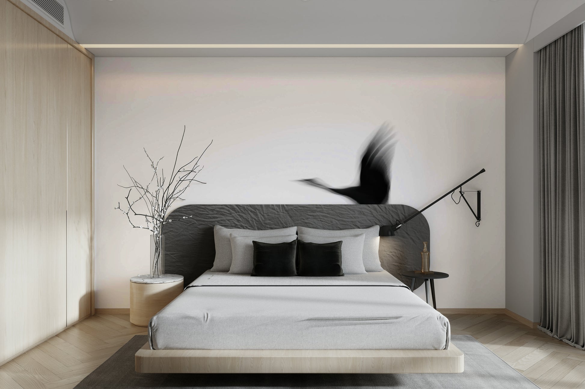 An artistic nature inspired mural for home decor.

