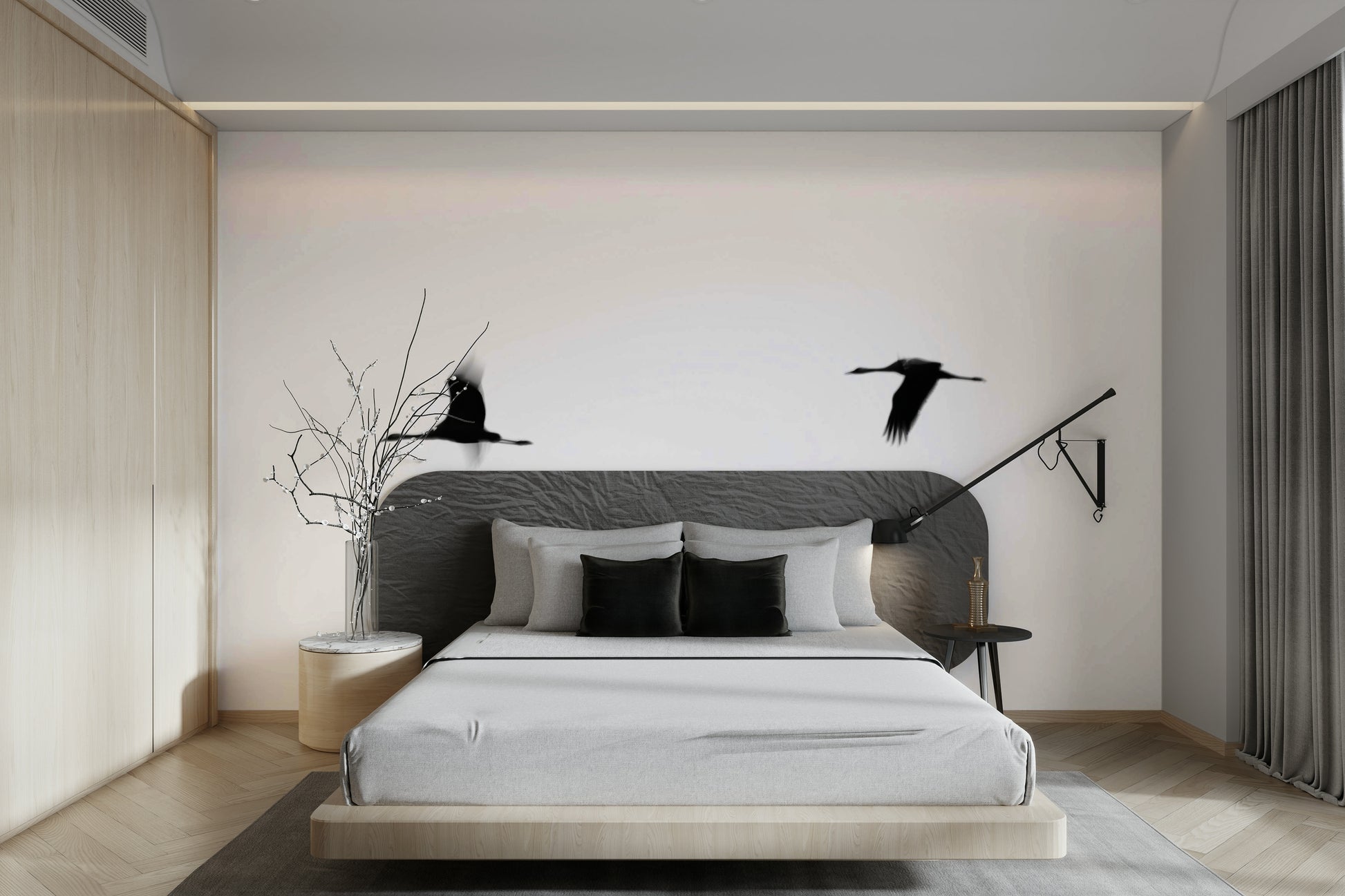 An artistic nature inspired mural for home decor.

