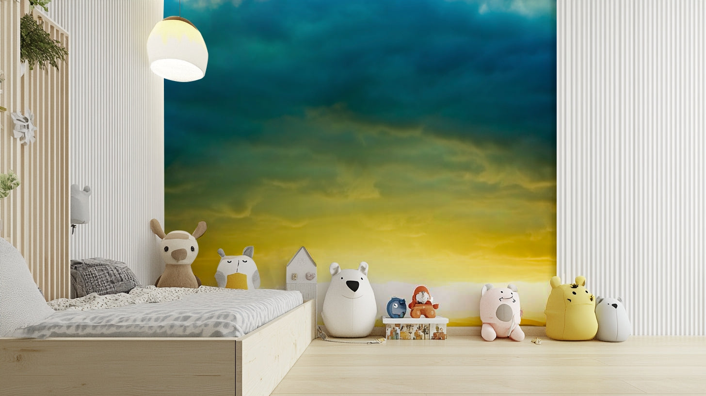 An artistic nature inspired mural for home decor.

