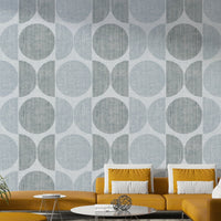 An artistic minimalist shape mural for home decor.

