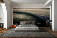 A graceful subtle pattern wall mural in cool, natural tones.

