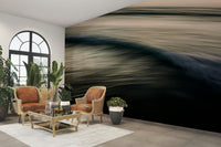 A contemplative wave texture wallpaper mural for a feature wall.

