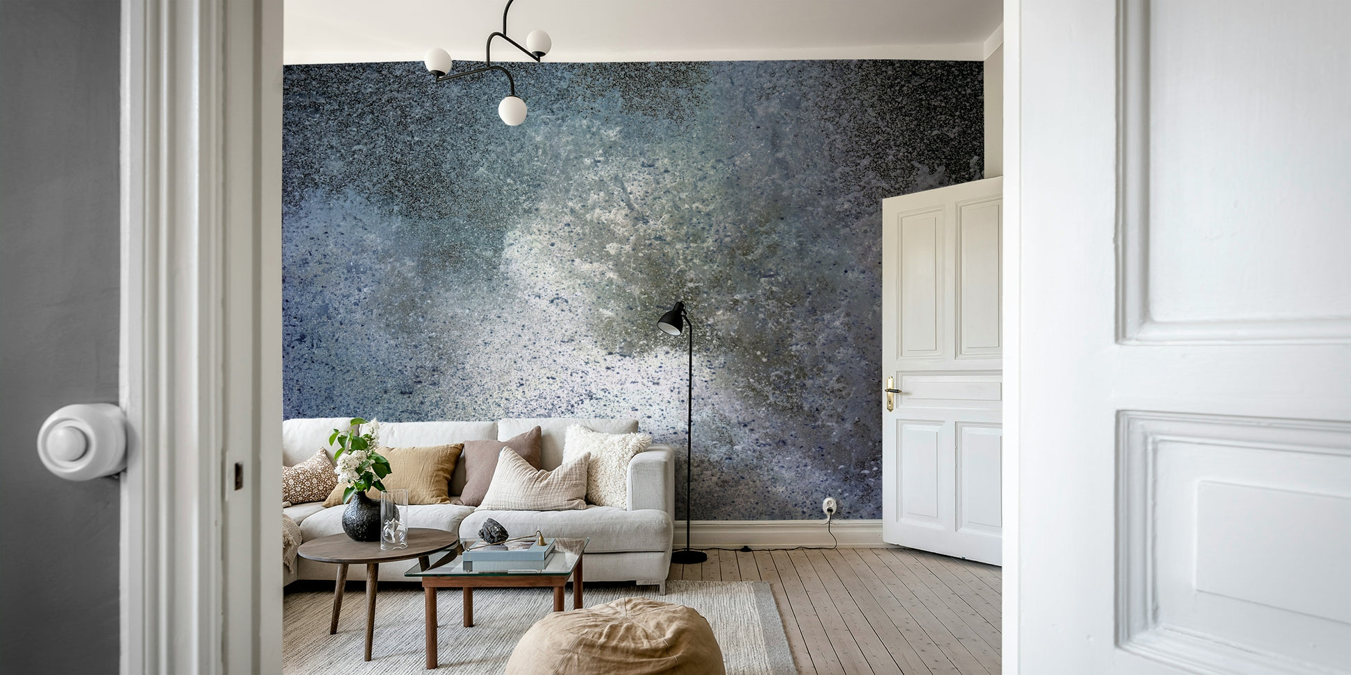 A beautiful abstract art wallpaper mural for a modern home.

