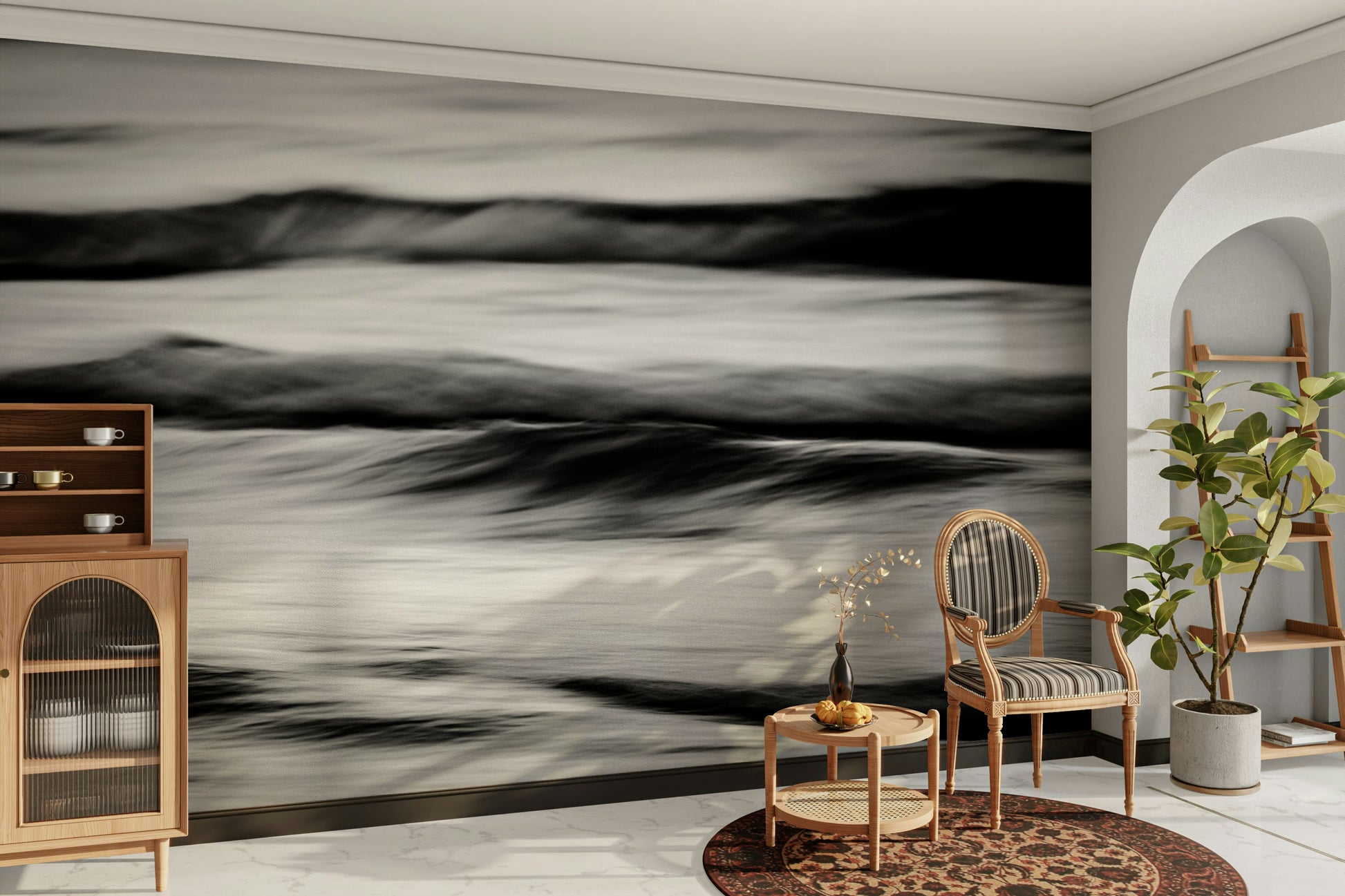 A classic wave design wallpaper for walls.


