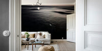 A beautiful modern abstract wall mural for a living room.

