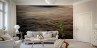 A calming abstract design wallpaper mural that defines a space.

