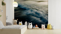 An artistic nature seascape mural for home decor.

