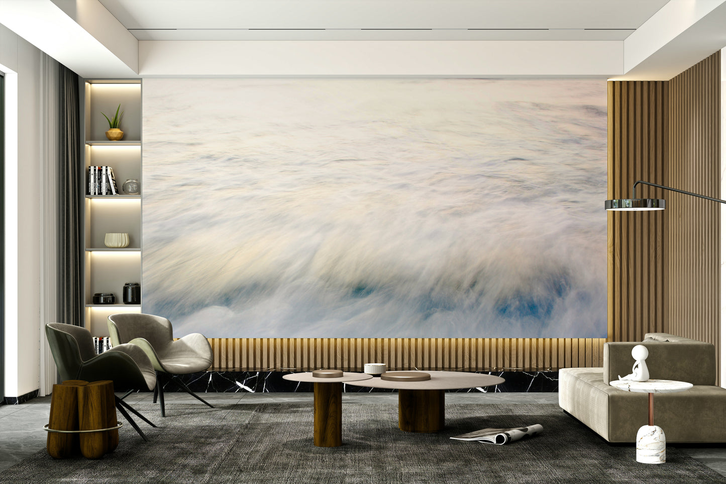A serene ocean motion wall mural for your decor.

