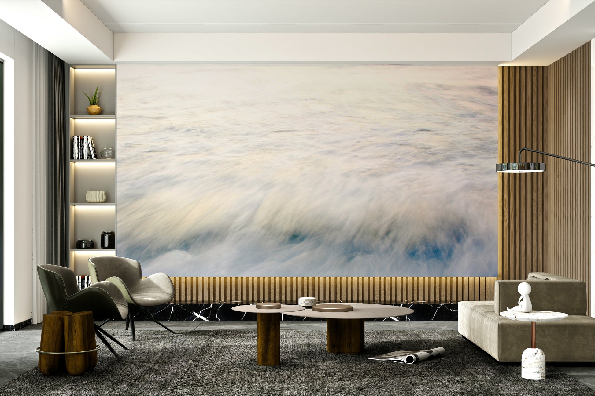 A serene ocean motion wall mural for your decor.

