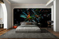 An artistic color block mural for home decor.

