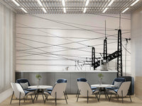 A serene electricity plant wall mural for your decor.


