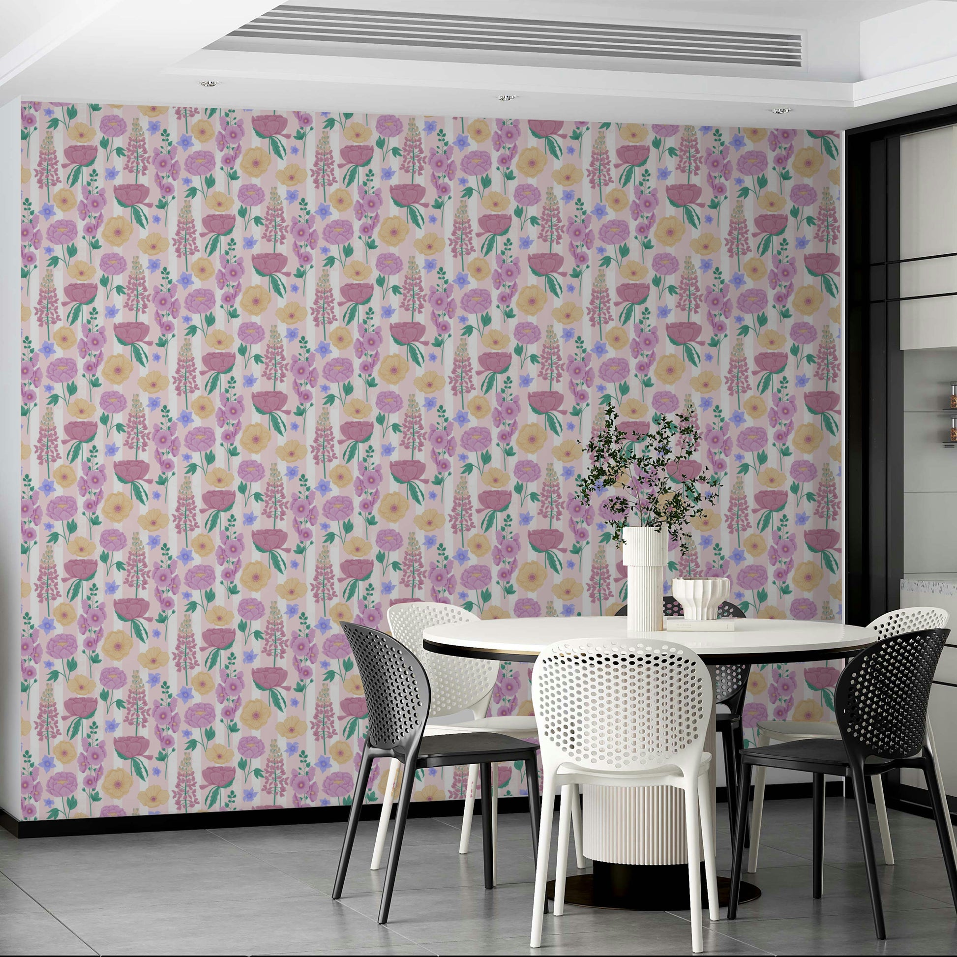 A tranquil garden scene wall mural for your decor.


