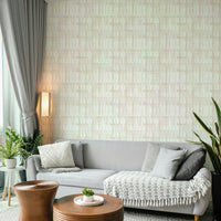 A graceful subtle pattern wall mural in cool, neutral tones.


