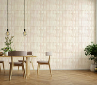 A calming serene plaid wallpaper mural that defines a space.

