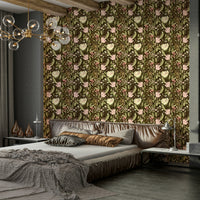 A beautiful serene floral wallpaper mural for a modern home.

