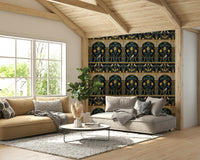 A classic lemon garden wallpaper for walls.

