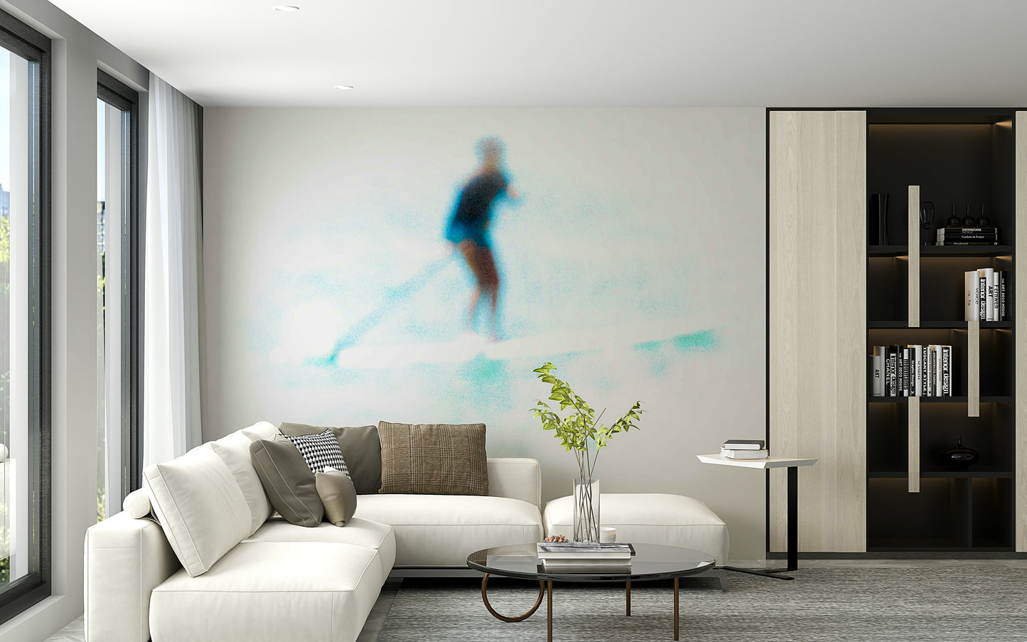 A beautiful Sdot Yam beach wallpaper mural with subtle waves.

