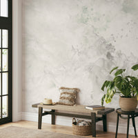 A peaceful abstract design mural on decorative wallpaper.

