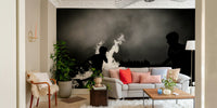 An artistic nature inspired mural for home decor.

