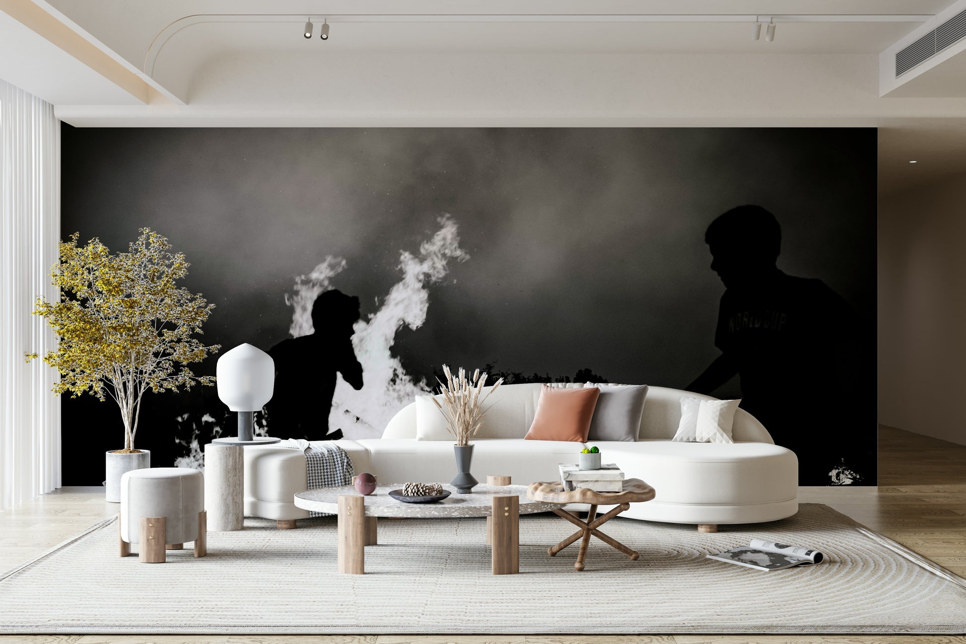 A classic desert wallpaper for walls with a light theme.

