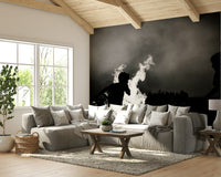 A contemplative Lag BaOmer wallpaper mural for a feature wall.

