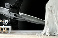 A beautiful modern view wall mural for a living room.

