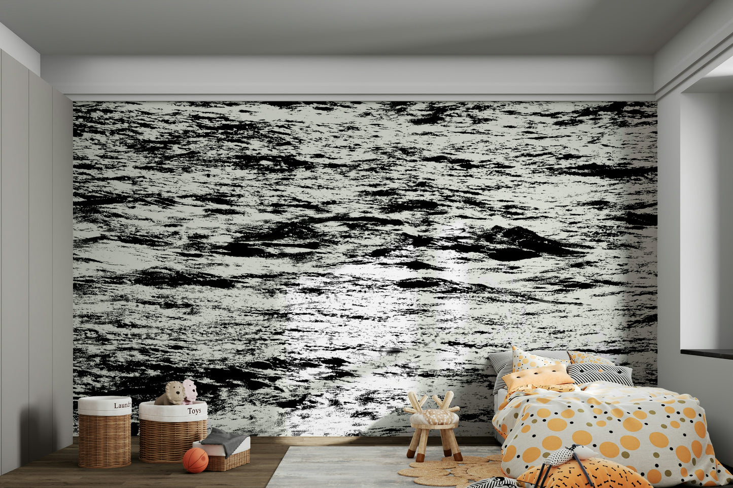 A beautiful ocean surf wallpaper mural for a modern home.

