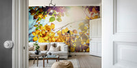 A serene winter scene wall mural for your decor.

