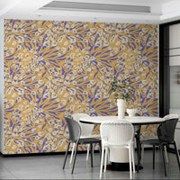 A graceful bold animal design wall mural in striking tones.

