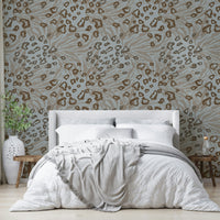A calming serene animal wallpaper mural that defines a space.

