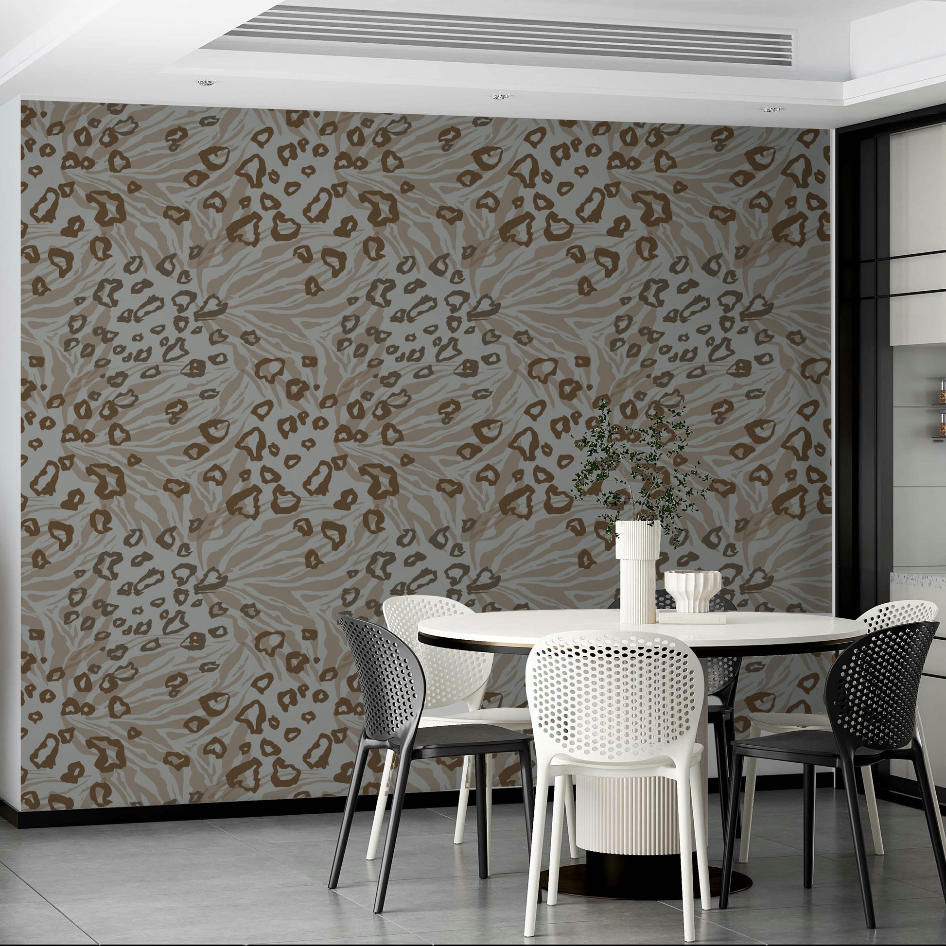 A classic animal print wallpaper for walls.

