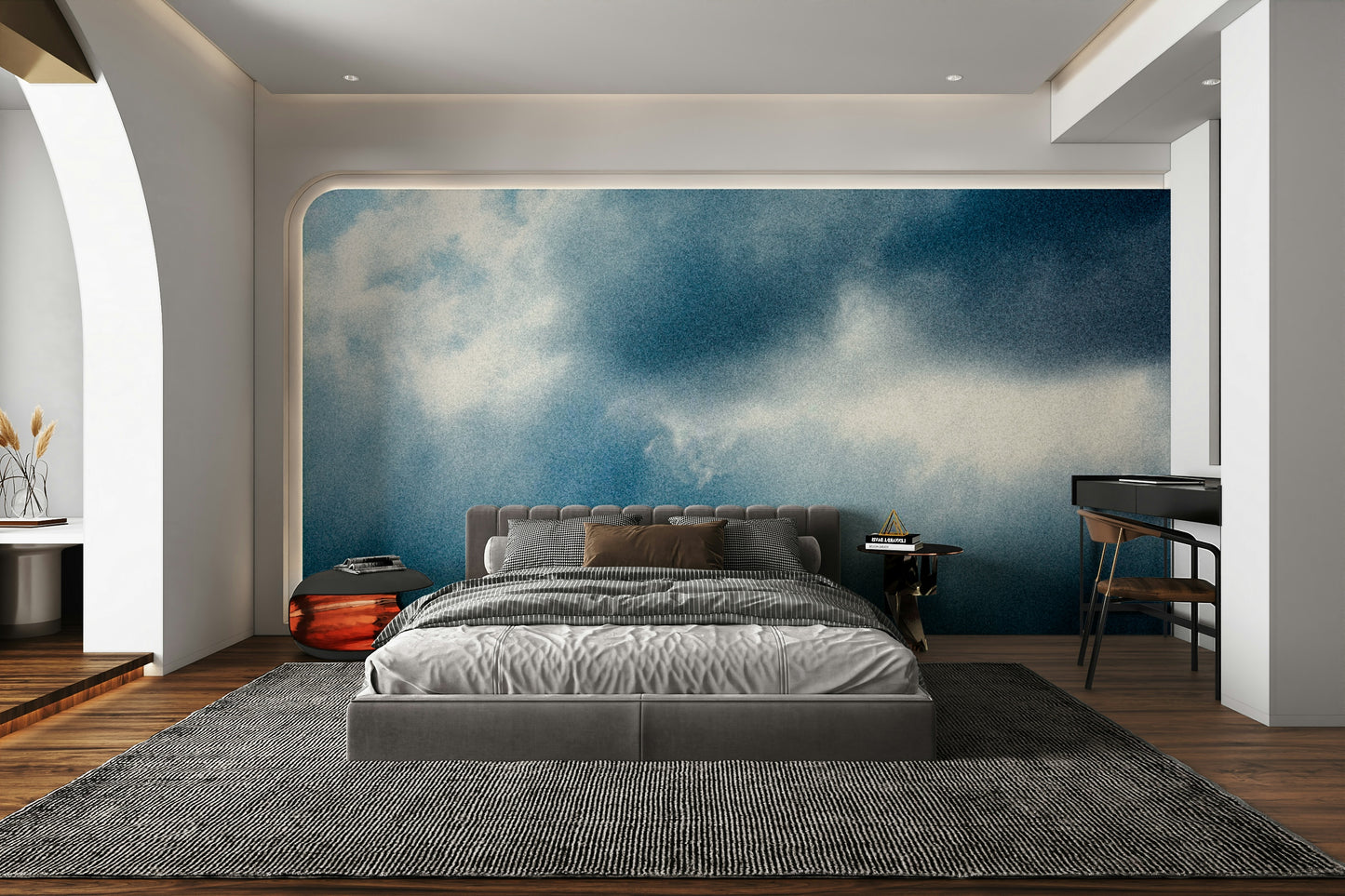 A beautiful modern art wall mural of flowing water.

