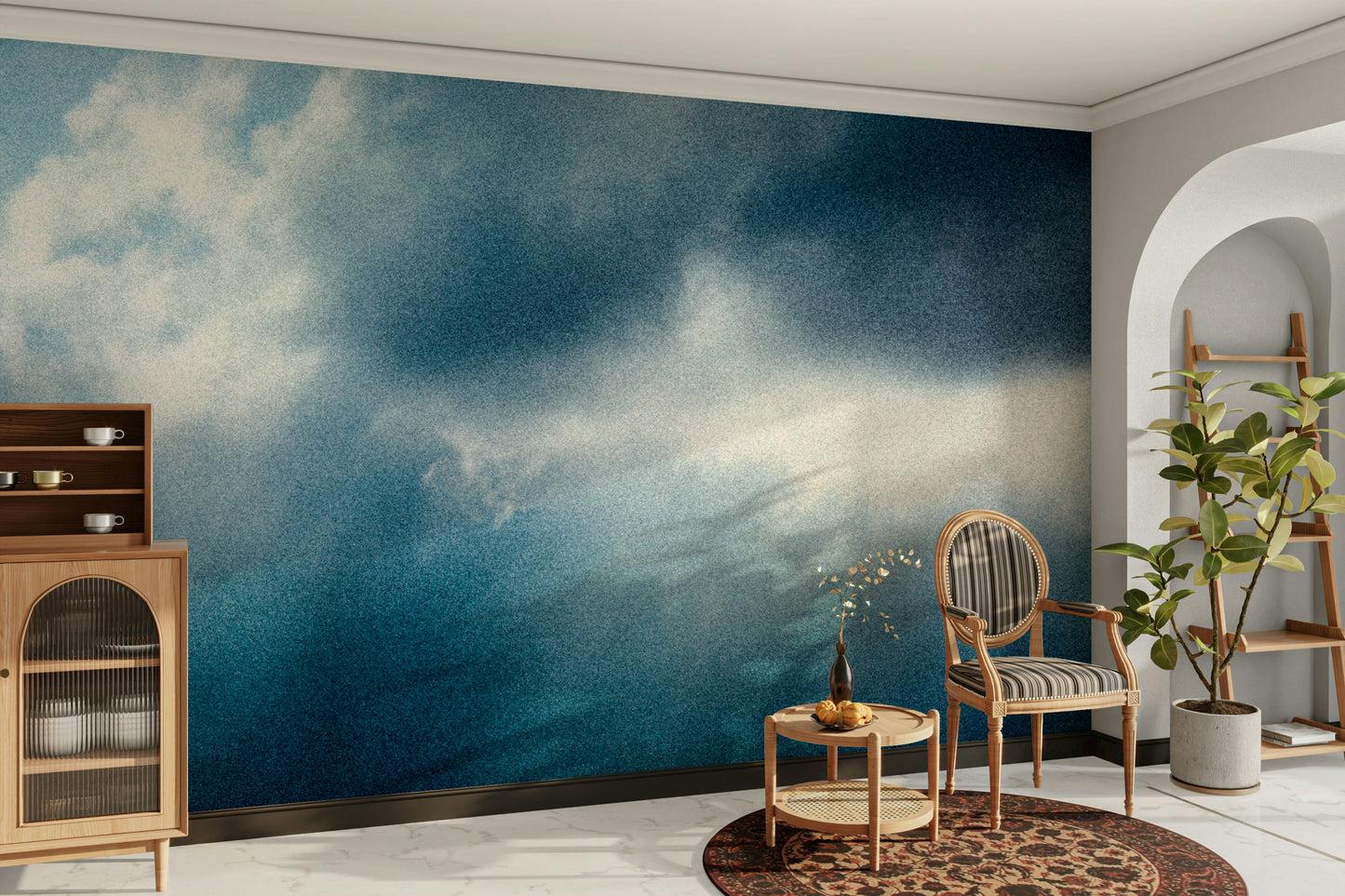 An artistic nature inspired mural for home decor.

