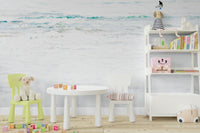 An artistic nature seascape mural for home decor.

