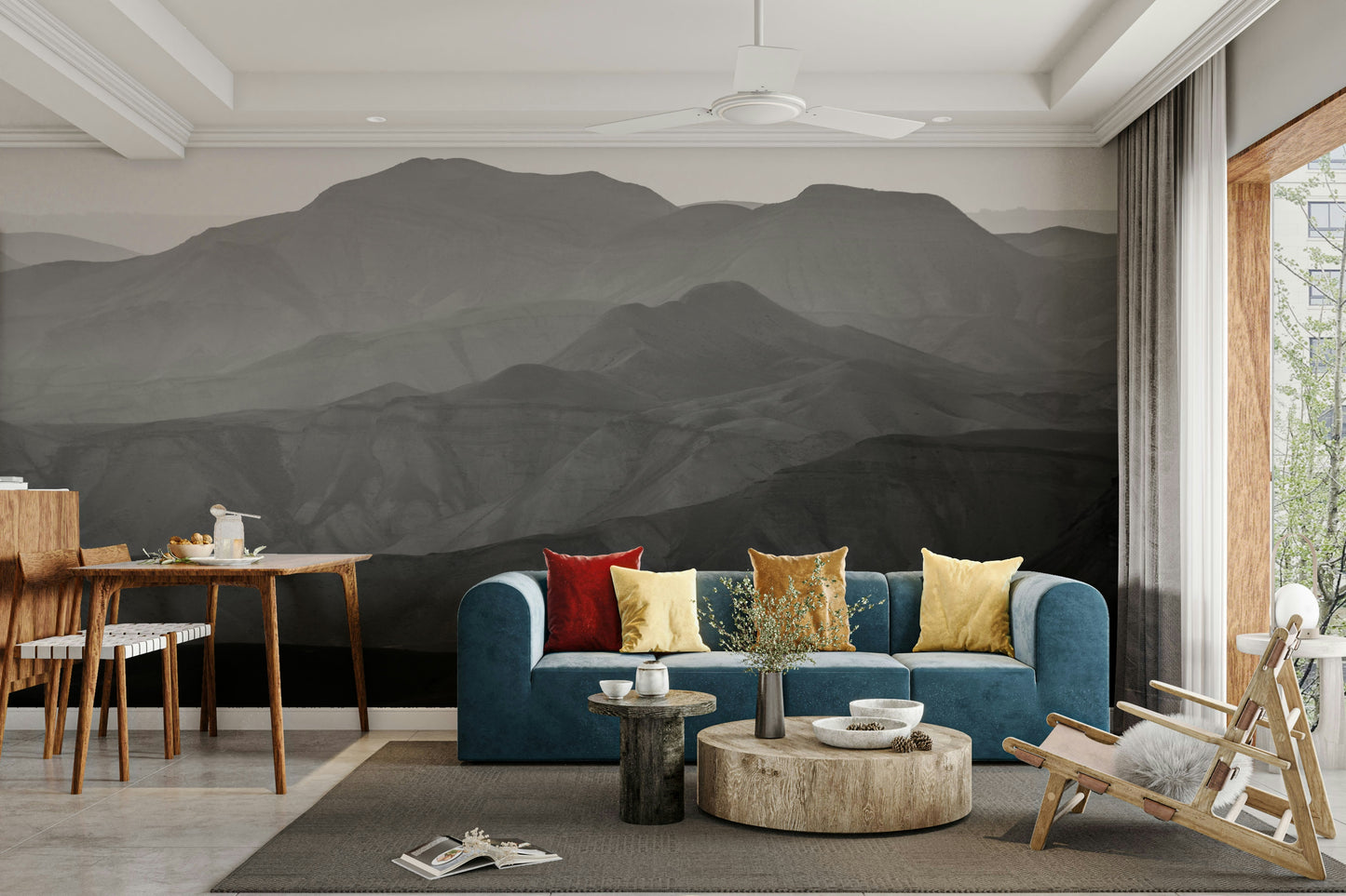 A serene Judean Desert wall mural for your decor.

