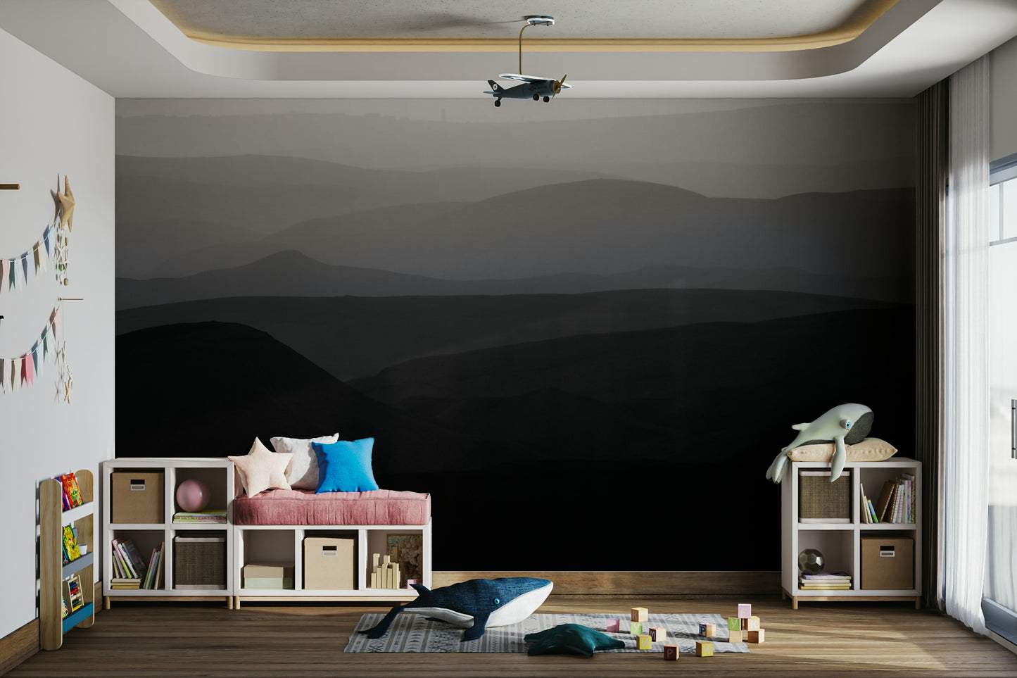 A serene Judean Desert wall mural for your decor.

