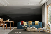 A calming desert theme wallpaper mural that defines a space.


