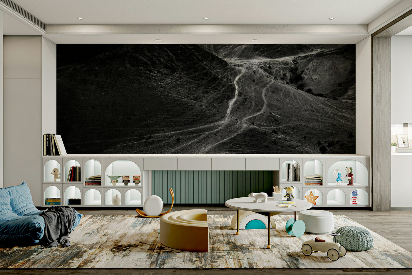 A serene Judean Desert wall mural for your decor.

