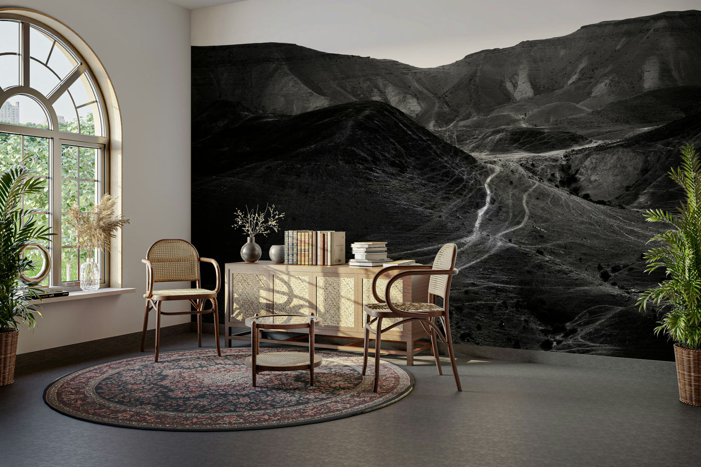 A classic desert landscape wallpaper for walls.

