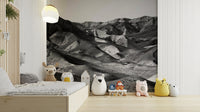 A beautiful desert mountain wallpaper mural for a modern home.

