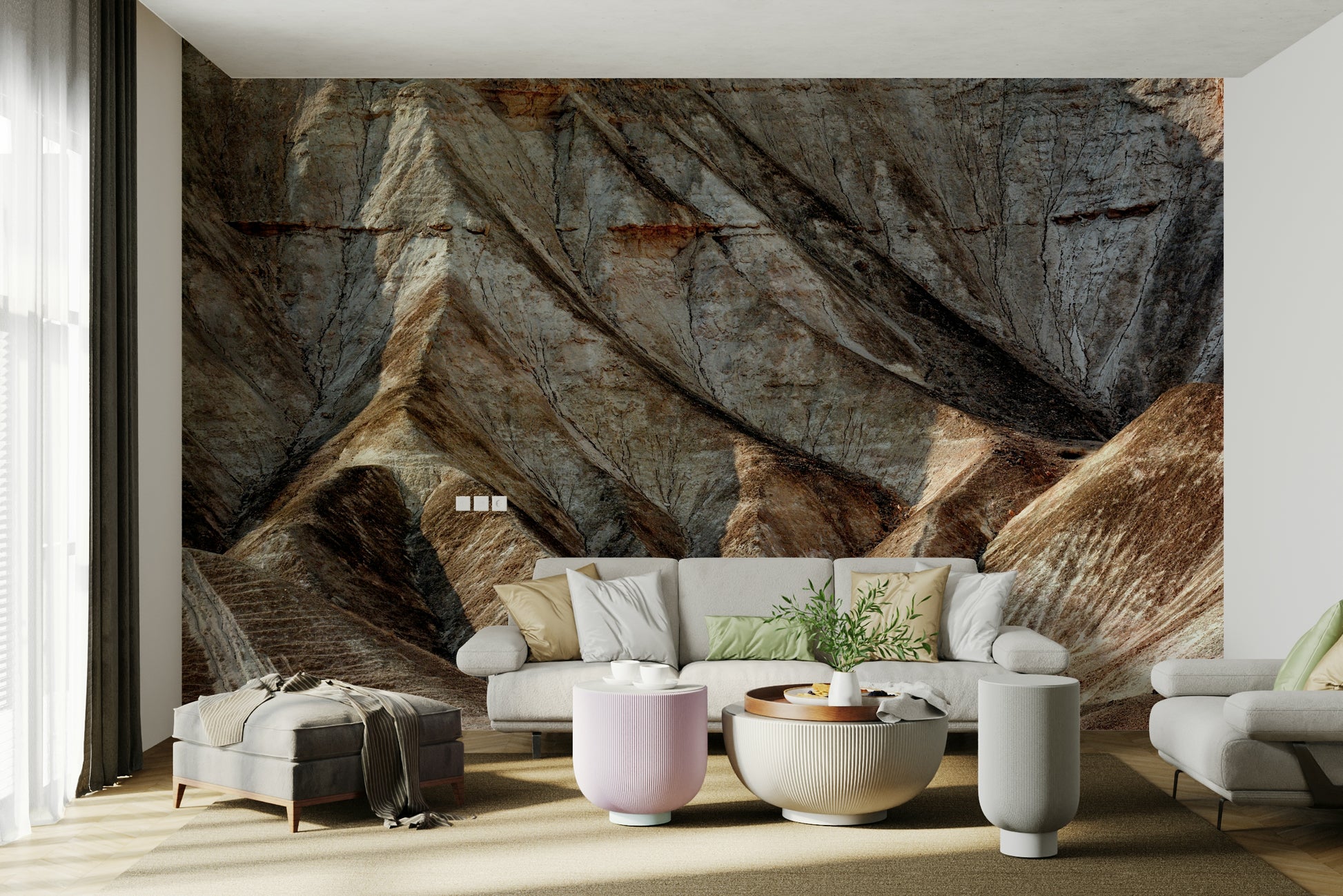 A serene Judean Desert wall mural for your decor.

