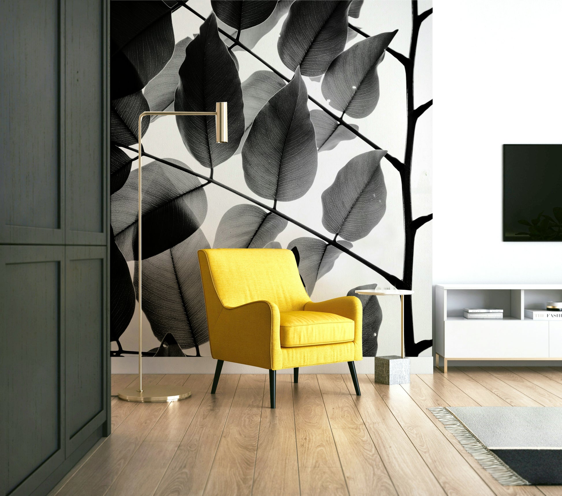 A classic botanical wallpaper for walls.

