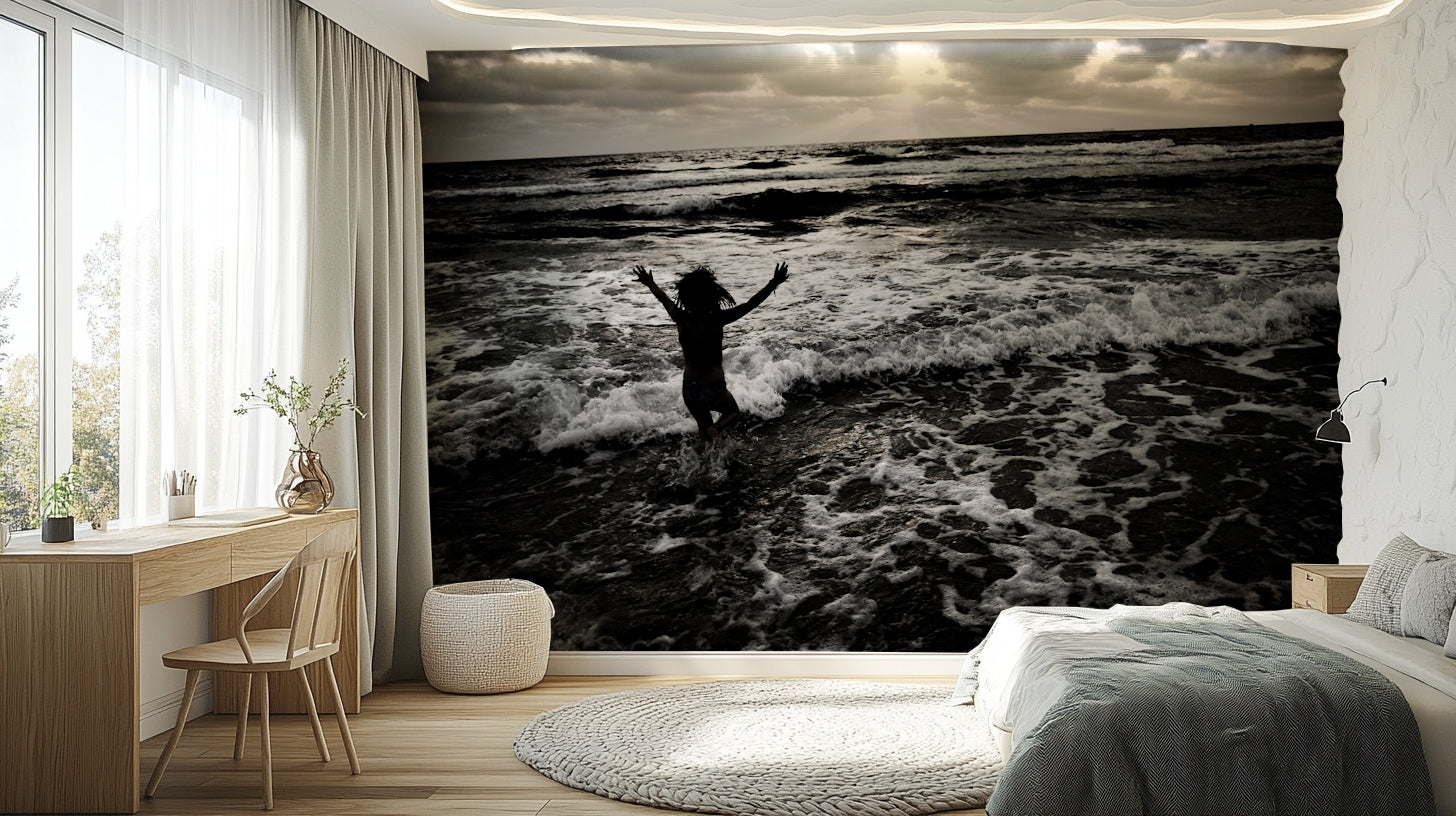 An artistic nature inspired mural for home decor.

