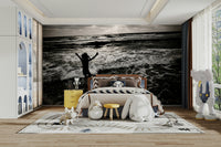 A graceful subtle pattern wall mural in bright, cheerful tones.

