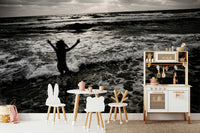 A beautiful vibrant joy wallpaper mural for a modern home.

