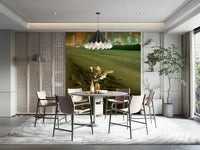 A beautiful calm seascape wallpaper mural after a storm.

