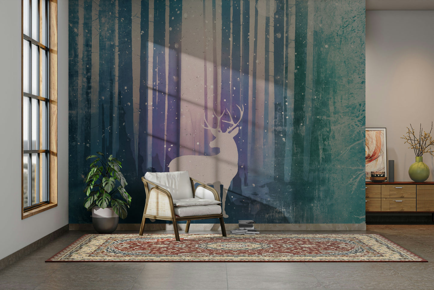 Silent Winter Woods Wall Mural